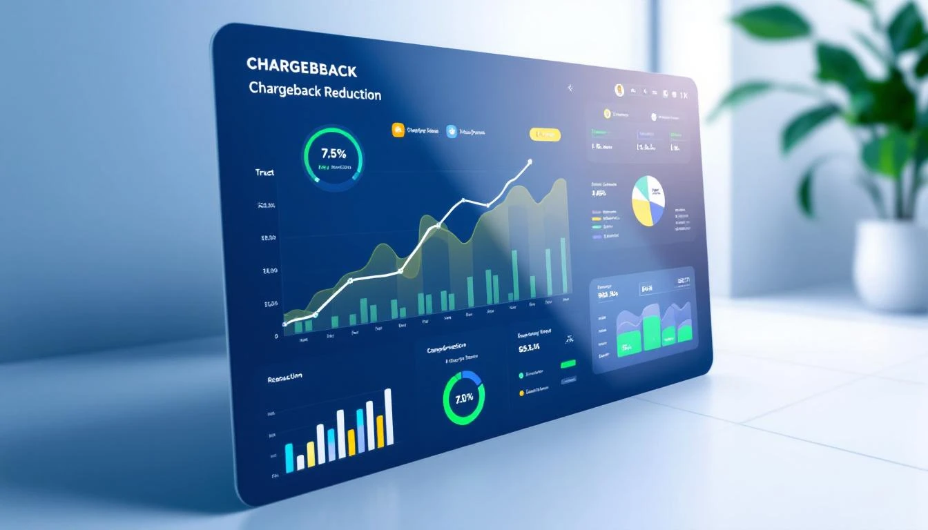 Dashboard financeiro mostrando redução de chargebacks com transações Pix em tempo real